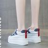 Zapatos Casuales de Cuero para Mujer Primavera Otoño con Cordones Plataforma Aumentada Vulcanizados Zapatillas Antideslizantes para Exteriores Femeninas