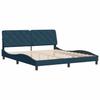 Bed Frame Without Mattress Blue 180x200 Cm Velvet