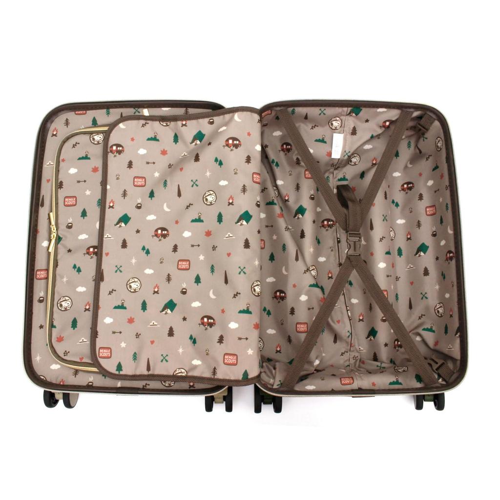 Popular Character Snoopy Is Now Available As a Snoopy Zipper Suitcase HAP2285 32L Beagle Scout Khaki [Hapitas] Suitcase! 3.2kg