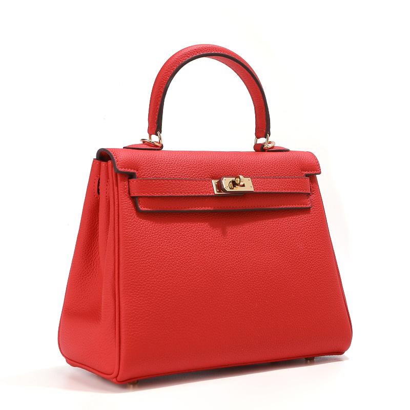Stylish And Hot Genuine Leather Womens Handbag Fashionable Lightweight Cowhide Luxury Feel Top-Handle Bag With Large Capacity