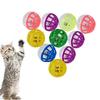 Random Color 3.8cm Plastic PET Hollow With Bells Training Tools Cat Toys Pet Supplies Throw Ball