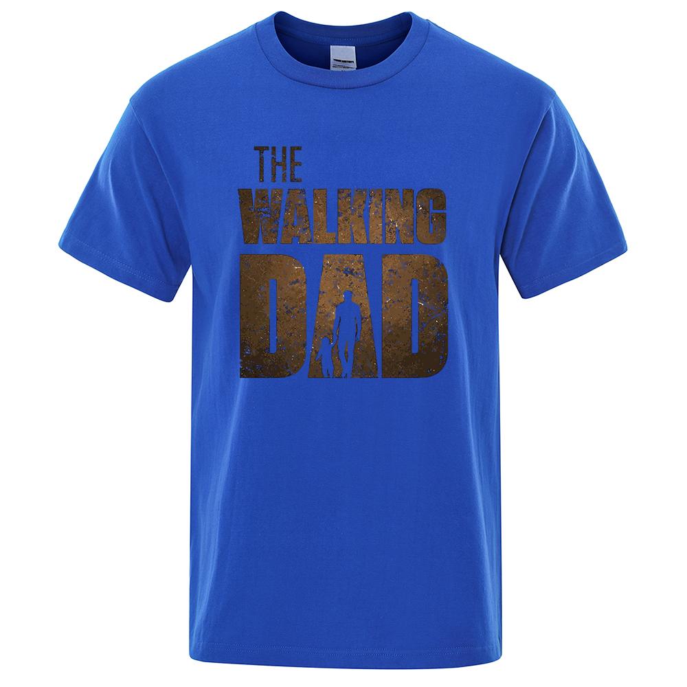 The Walking Dad Funny Street Printed T-Shirts Men Fashion Summer Tshirt Loose Oversized Cotton Short Sleeves Casual Tees