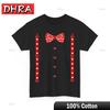 Red Hearts Bow Tie Suspenders Valentines Day Costume TShirt Simple Edgy Retro Tshirts Unisex Unique Cute Urban TShirt Printed