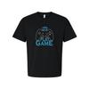 Unisex Graphic Tee Featuring Let's Play Game Controller Design In Blue For Casua