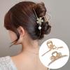 Pearl Hair Clip, Floral Bling Flower Twist Hairpin