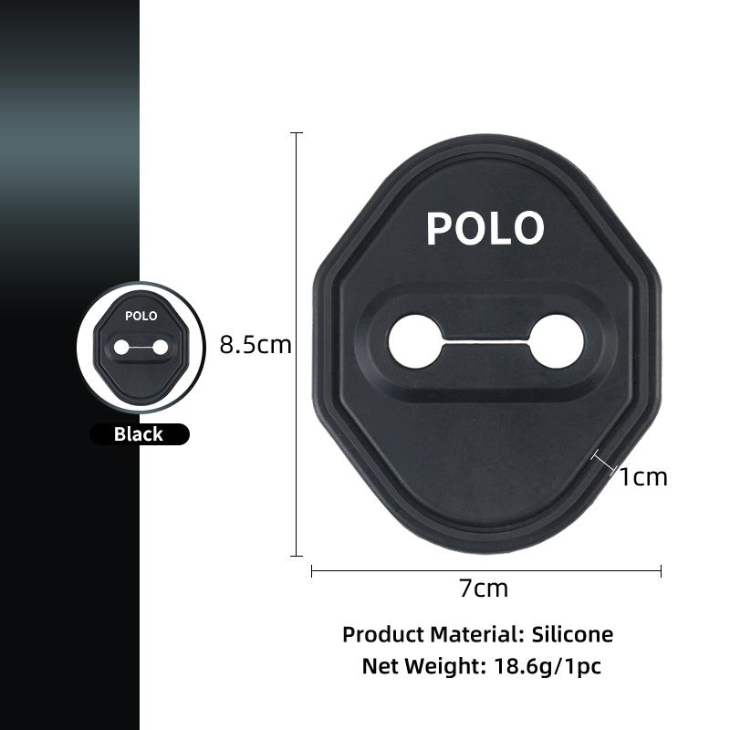 4-Piece Set of Universal NFJSH4 Wear-Resistant Silicone Car Door Lock Covers For VW Polo Tiguan T5 Passat Jetta Scirocco Sagitar Touran