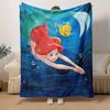 1pc, Disney Princess Ariel Mermaid Tail Blanket Home Decor, Couch Throw, Outdoor Blanket, Gift for Friends, Flannel Coverlet