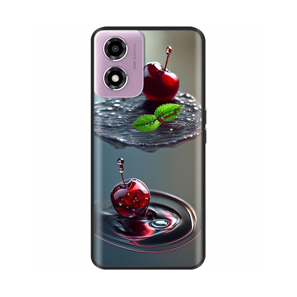 For Motorola Moto E14 Case Cute Painted Soft Black Silicon Cover 6.56'' Shockproof Phone Case For Motorola E14 E 14 MotoE14 Bags