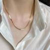 Vergoldete flache Schlangenkette Halskette für Damen