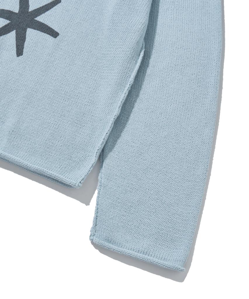FILLUMINATE Flm Graphic Knit Pullover - Sky Blue