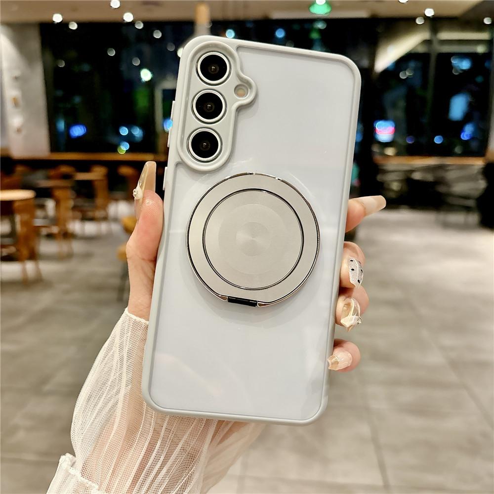 Magnetic Bracket Clear Phone Case For Xiaomi Redmi 15C 14C 13 13C 12C 10C 9A 9C A1 A2 A3 A5 Wireless Charging Hard Acrylic Cover