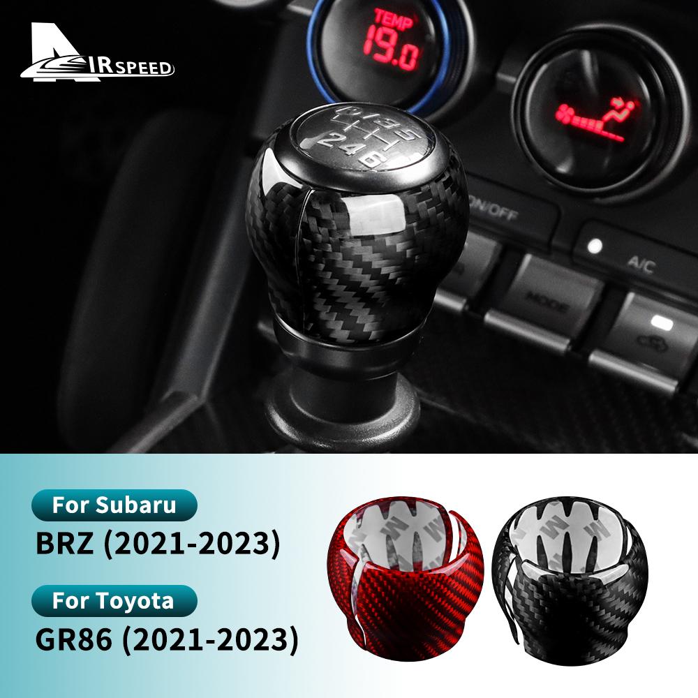 Naklejka z prawdziwego włókna węglowego do Subaru BRZ Toyota GR86 2021 2022 2023 2024 Samochód z manualną skrzynią biegów Pokrywa zmiany biegów LHD RHD Wykończenie wnętrza