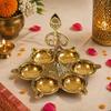 Arumuga vilakku mit Vel und Om für Murugan | Reines Premium-Messing-Diya – Sashti Pooja, Karthigai Deepam, Skanda Shasti