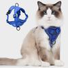 Cat Harness And Leash Reflective Strips Jacket Breathable Adjustable Vest Harness Escape Proof Easy Control Leash for Cats
