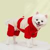 Windproof Dog Hooded Jumpsuit Winter Warm Adjustable Dog Four Legged Clothes Comfortable Thick Velvet Dog Raincoat Daily Walk