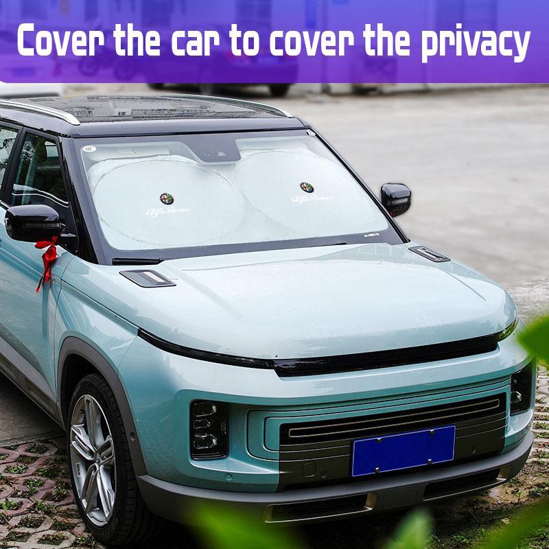Car Windshield Sunshade Auto Interior Anti-sunburn Cloth For Alfa Romeo 156 159 147 4C 8C 166 Giulia Giulietta Mito Stelvio