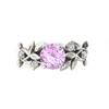Elegant Wedding Bridal Leaves Vine Hollow Shiny Rhinestone Lady Ring Jewelry