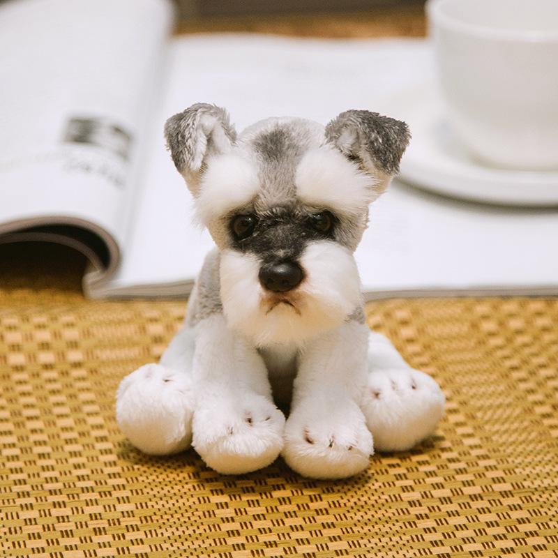 Plush Toy Schnauzer Police Dog Doll Soothing Doll