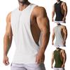 Men Sport Gym Tank Top Sleeveless Crew Neck Breathable Sweat Absorption Loose Casual Slim Fit Summer Vest Shirt