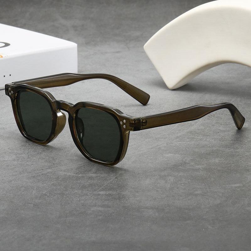 New Fashionable PC Mens and Womens UV Resistant SunGlasses Personalized and Versatile UV400 Elliptical Small Frame Glasses