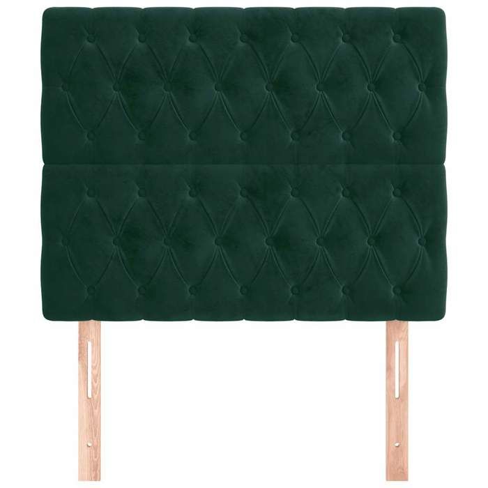 Exclusive House - Dark Green Headboard 100x7x118/128 Cm Velvet