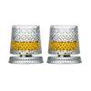 2Pcs/Set Whiskey Glasses Rotating Whisky Glass With Glass Base 360 Rotate Degrees Crystal Rum Glass Cocktail Party Drinking Gift