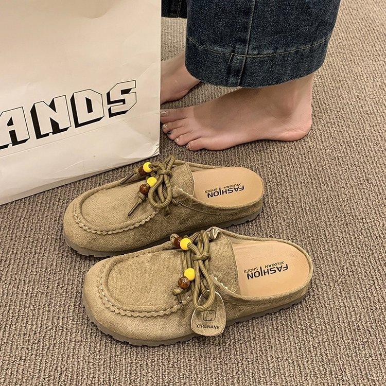 Retro tas hoofd Birkenstocks lente nieuwe dikke zolen Birkenstocks verhogende casual pantoffels