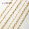 0.5-1 Meter 18K Gold Plated Oval Curb Cuban Chains For Jewelry Making Supplies,DIY Necklace Bracelet Chain Bulk Chains Wholesale