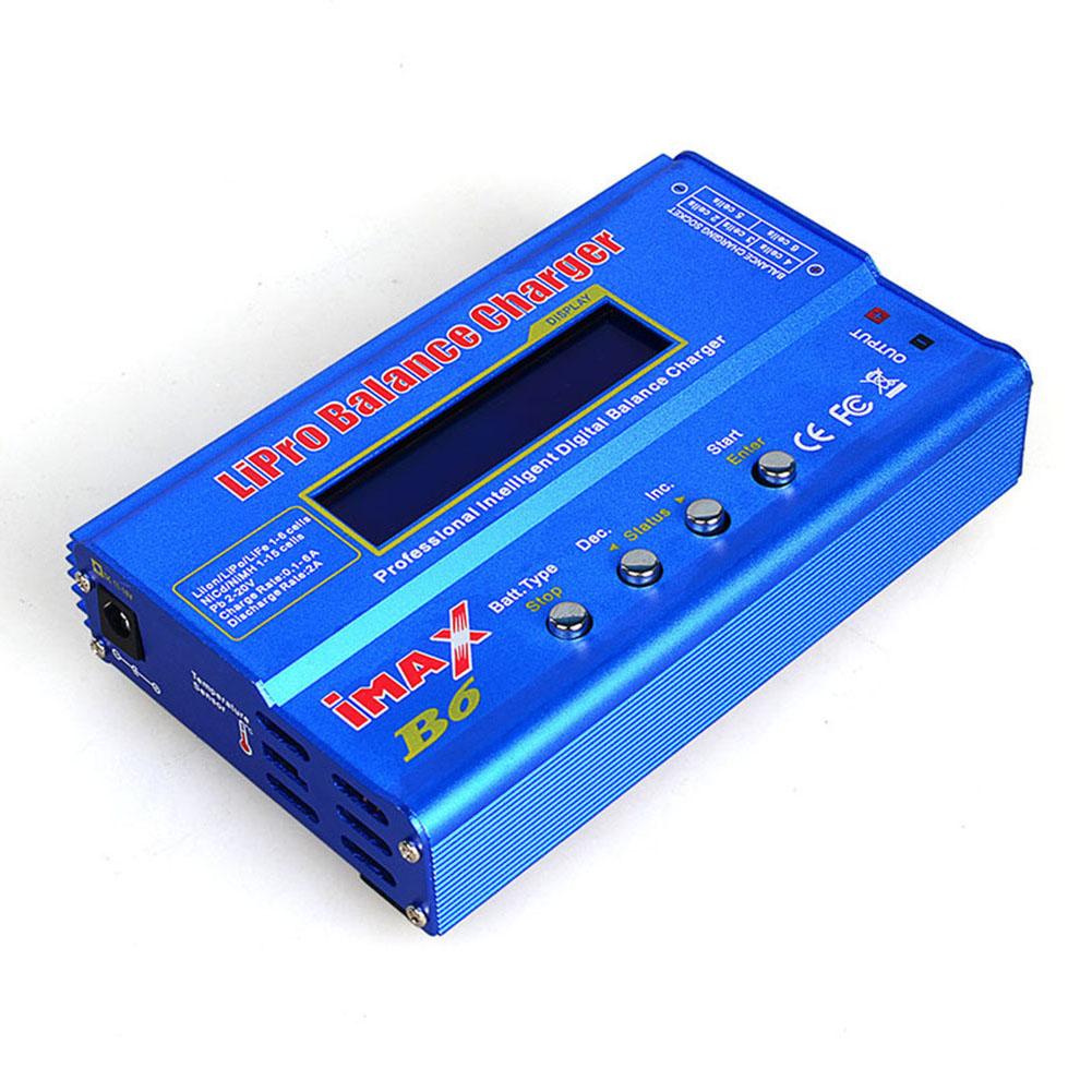 IMAX B6 Lipo Balance Charger AC/DC Lipo Battery Charger LCD Dispaly Discharge Power 5W 18V 6A for LiPo NiMH NiCd LiFe Pb Battery