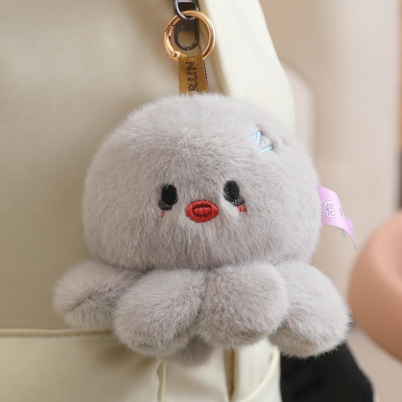 10CM Niedlicher Oktopus Plüsch Anhänger Spielzeug Weiches Gefülltes Meerestier Puppe Kawaii Oktopus Schlüsselanhänger Tasche Dekoration Kleine Feiertagsgeschenke