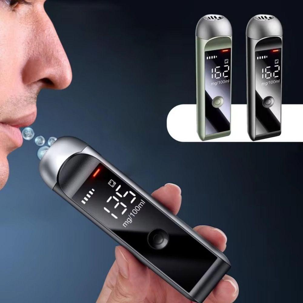 High Accuracy Breath Alcohol Tester Digital Display Digital Breathalyzer Road Safety