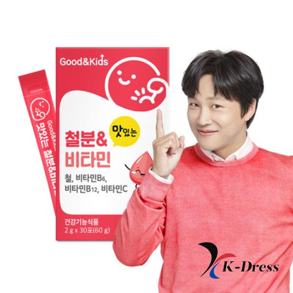 Good & Kids Delicious Kids Iron & Vitamin Strawberry Flavor 30 Sachets, 1 Box