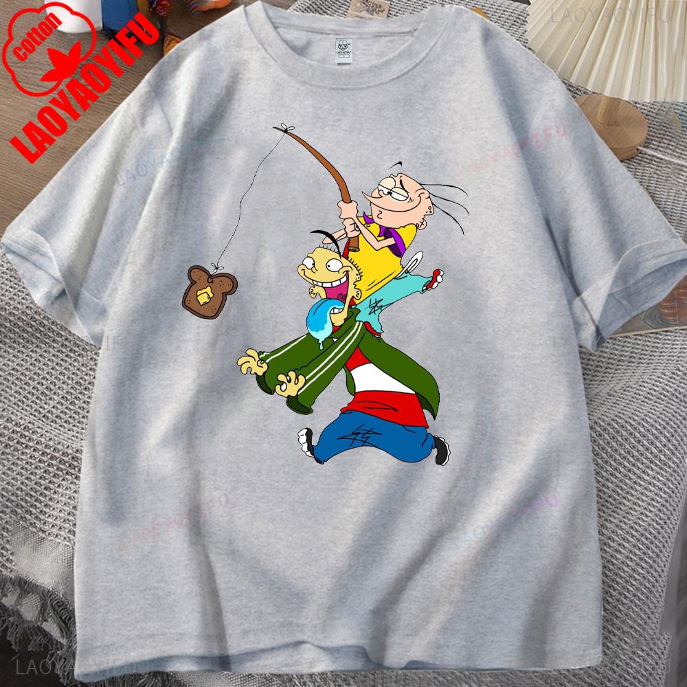 T-shirt Unisexe EdEdd N Eddy T-shirt Imprimé EdEdd N Eddy Hauts EdEdd N Eddy Années 90 T-shirt Drôle Personnage de Dessin Animé Coton Haute Qualité