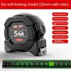 Fluorescent High-precision Steel Measure Tape Retractable Measuring Tools Tape Measure Self Adisive