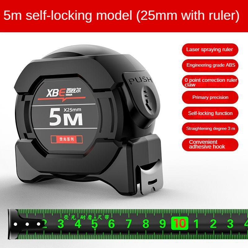 Fluorescent High-precision Steel Measure Tape Retractable Measuring Tools Tape Measure Self Adisive