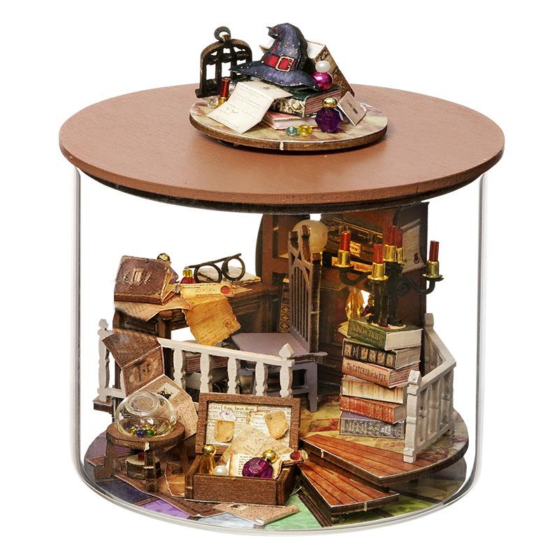 Dream Bottle Model Kit DIY Mini Doll House Handmade 3D Puzzle Assembly Toy Home Creative Room Bedroom Decoration with Furniture