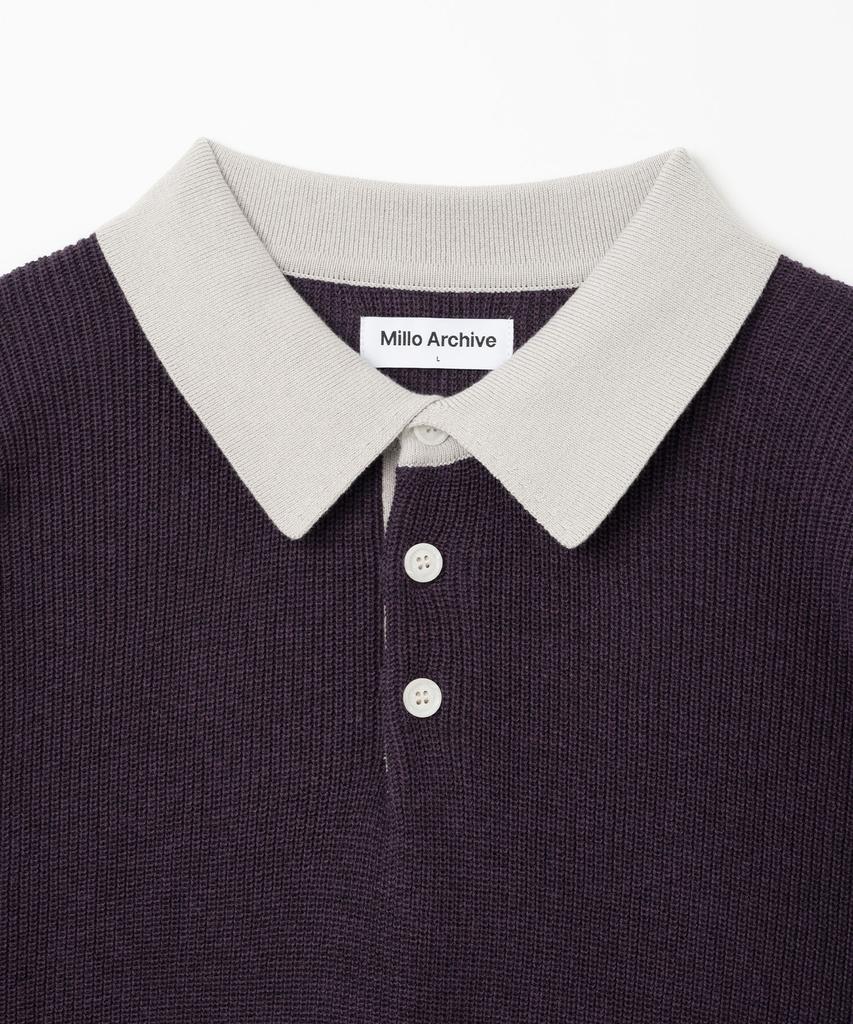 MILLO ARCHIVE Oversized Rugby Knit [Purple]