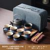 Light luxury retro black and white gradual change Shanhai teapot set household simple ceramic Kung Fu tea set enterprise
