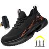 Security Boots for Men Work Sneakers Women Boots Breathable Lightweight Steel Toe Shoes Safety Puncture-Proof Men Safety Shoes