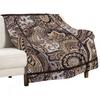 Paisley Tanbraun Weiß Schwarz Abstrakt Texturen Stoffdruck Tagesdecke Bett Modisch Schön Luxusdecken