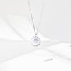 Fashion Women S925 Silver Platinum Plated Fantasy Aurora Moon Pendant Personality Necklace Gift