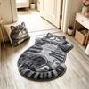 2D Home Decor Carpet Anti-fouling Cartoon Carpet Soft Cat-Shaped Area Rug  Bedrooms
