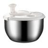 A25F-Quick Spins Salad Spinner Stainless Steel, Lettuce Spinner, Fruit Washer For Household Use On Vegetables And Pasta