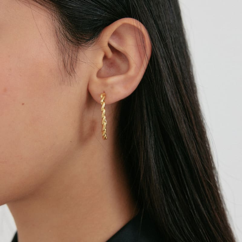 EENK ZORIE Chain Hoop Earring - Gold