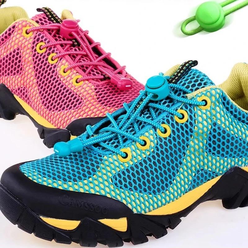 1Pair No Tie Shoelaces Quick Locks Shoe Laces Without Ties Elastic Laces Sneakers Kids Adult Boot Shoelace for Shoes