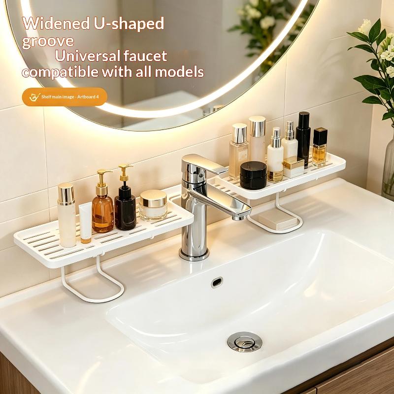 Multifunctional Kitchen Counter Organizer Mesh Drainage Universal Bathroom Storage Rack for Desktop Cosmetic Spice Storage