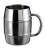 UE-3498 Tasse, Becher, Bierkrug, Bierkrug, Doppelter Edelstahl, Doppelte Vakuumstruktur, Wärme- und Kälteisolierung, Fassform, 600 ml,