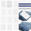 Set de modele de broderie Sashiko, 108 buc, stabilizatori, solubili în apă, șabloane de transfer pentru broderie, stabilizatori, băț de hârtie pentru broderie