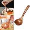 Wooden Soup Spoon Long Handle Dessert Rice Soup Ladle Teaspoon Cooking Spoons Kitchen Cutlery Gadget Accessories
