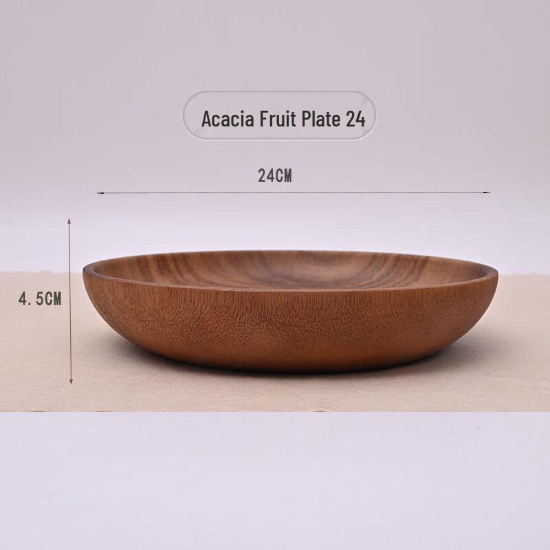 ZISIZ Acacia Wood Round Sauce Dish